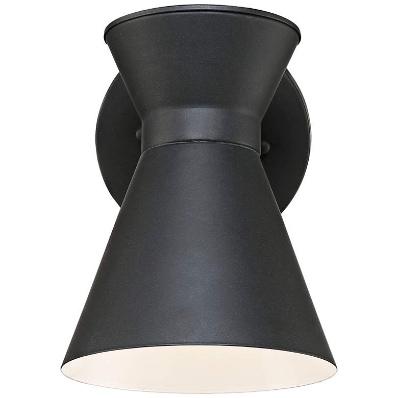 Image 5 Vance 8" High Black Finish Mid-Century Modern LED Sconce Wall Light more views