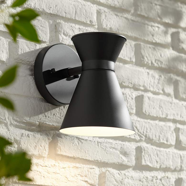 Image 7 Vance 8" High Black LED Swivel Outdoor Wall Light Set of 2 more views
