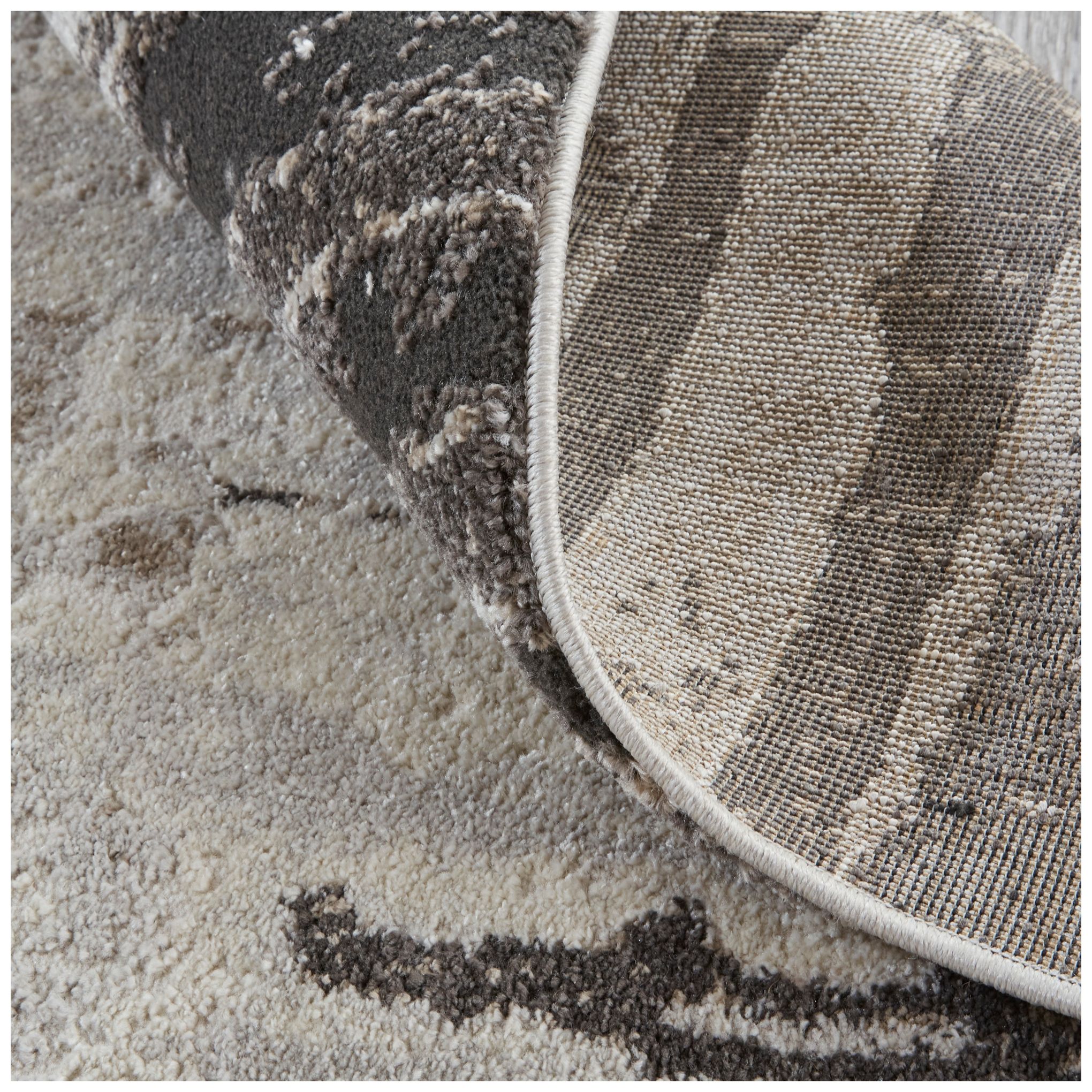 Vancouver Abstract Indoor Ivory Area Rug 39FIF 4' x 6'