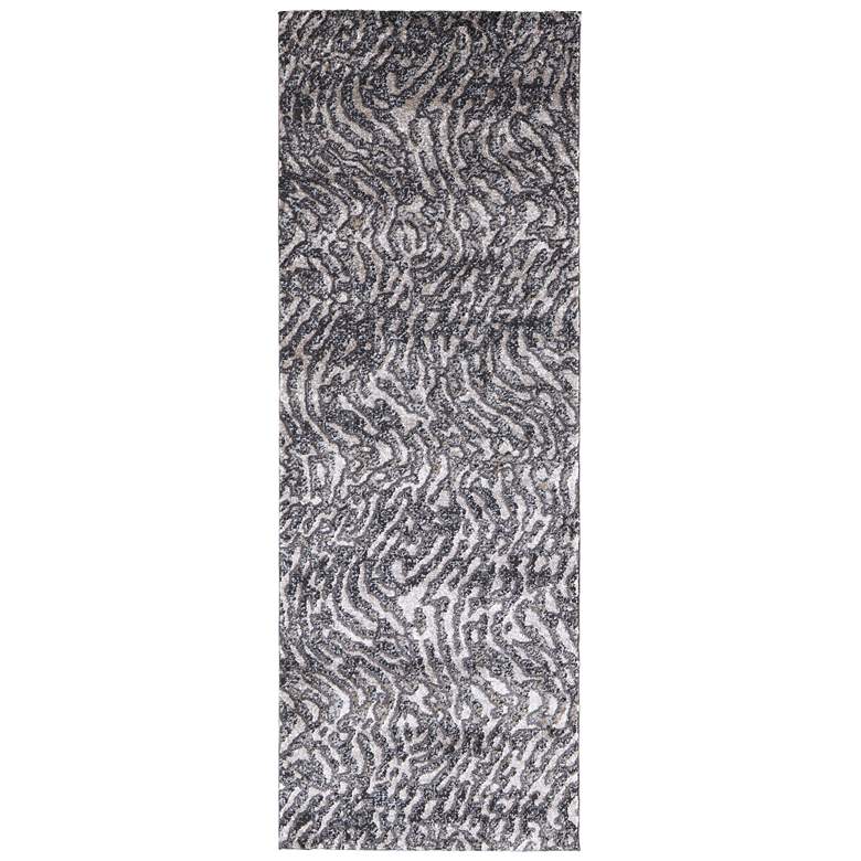 Image 1 Vancouver Modern Abstract Soft Indoor Gray Area Rug 39FJF