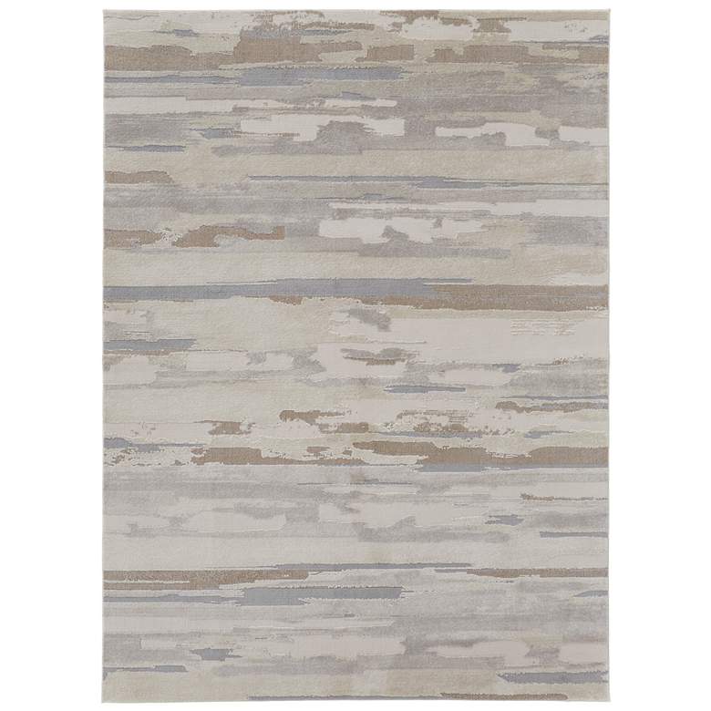 Image 1 Vancouver Modern Abstract Soft Indoor Ivory Area Rug 39FEF