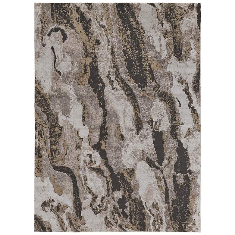 Image 1 Vancouver Modern Abstract Soft Indoor Ivory Area Rug 39FGF