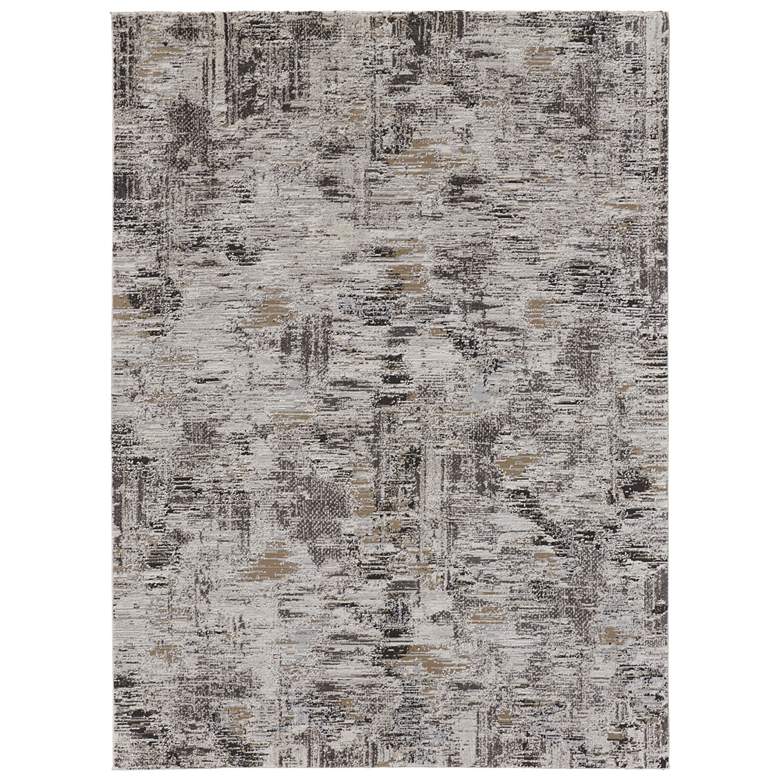 Image 1 Vancouver Modern Abstract Soft Indoor Ivory Area Rug 39FHF