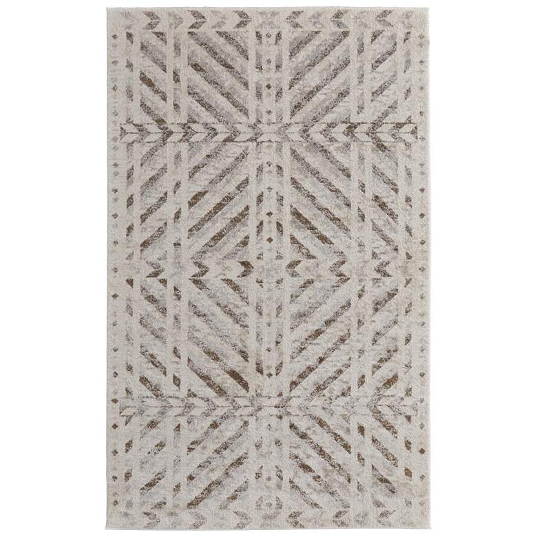 Image 1 Vancouver Modern Geometric Soft Indoor Ivory Area Rug 39NQF