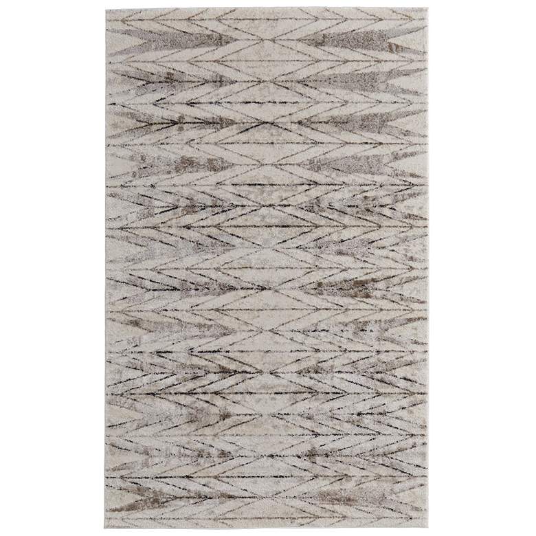 Image 1 Vancouver Modern Geometric Soft Indoor Ivory Area Rug 39NTF