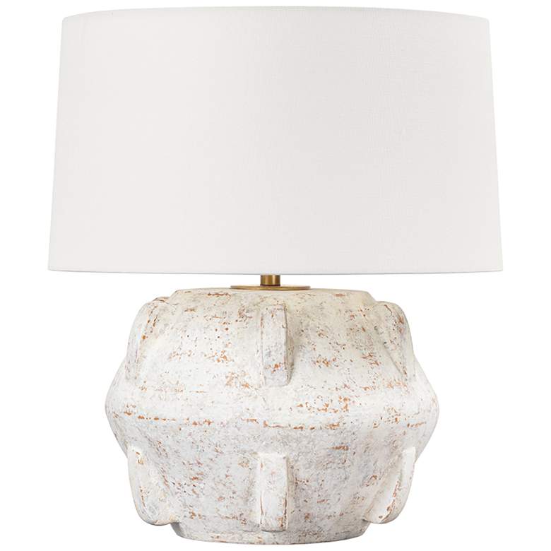 Image 1 Vanda 19 1/4" High Whitewash Ceramic Accent Table Lamp