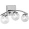 Vanda 20"W Electroplated Polished Chrome 3-Light Bath Light