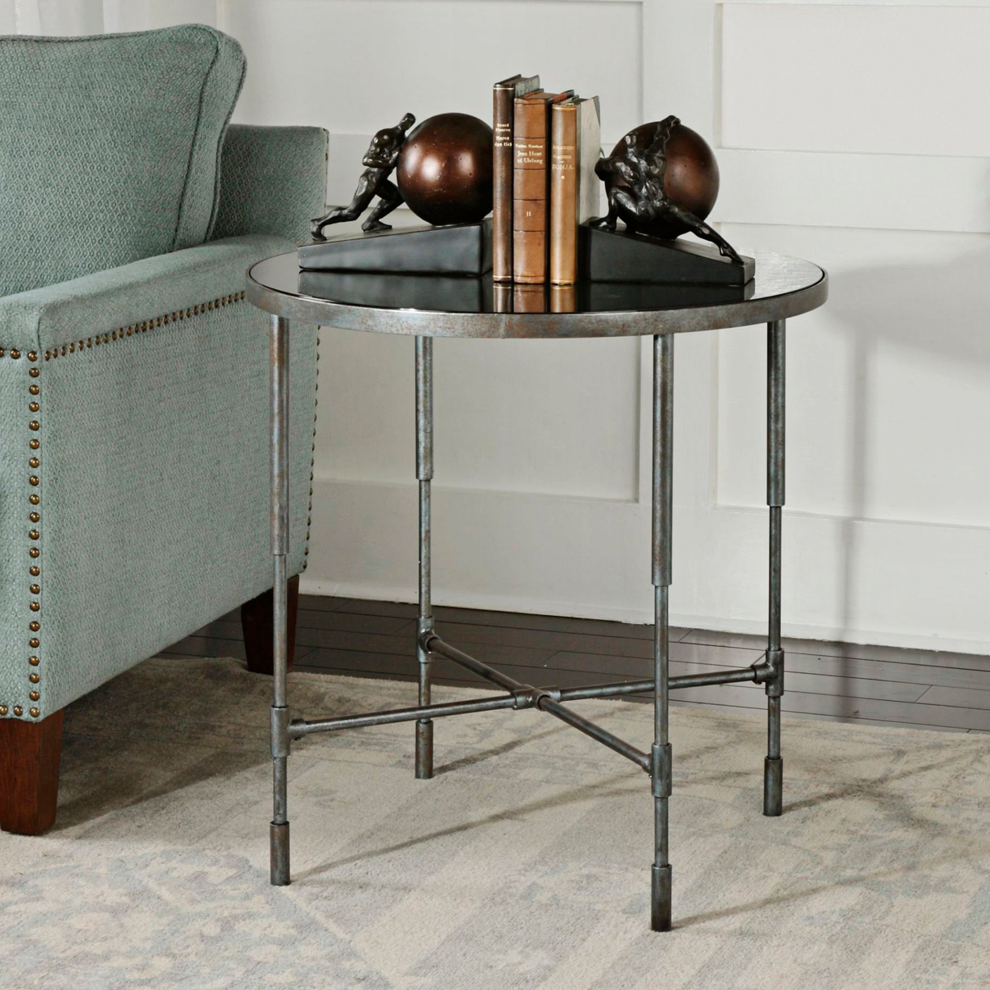 steel accent table