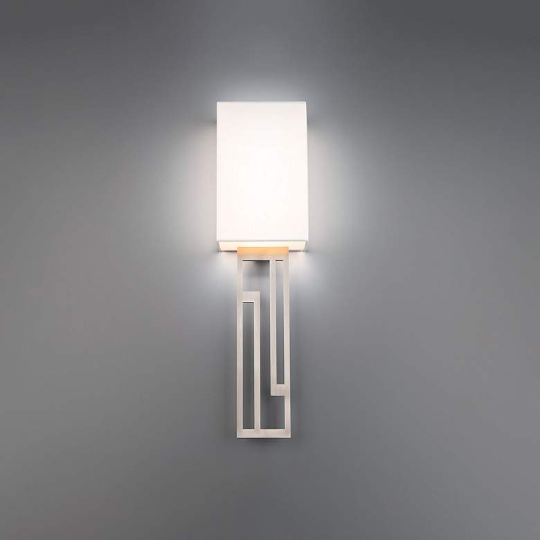 Image 1 Vander 22"H x 6"W 1-Light Wall Sconce in Brushed Nickel