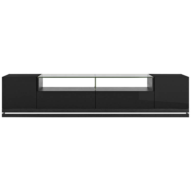 Image 1 Vanderbilt 85 3/4" Wide Black 2-Door Low TV Stand