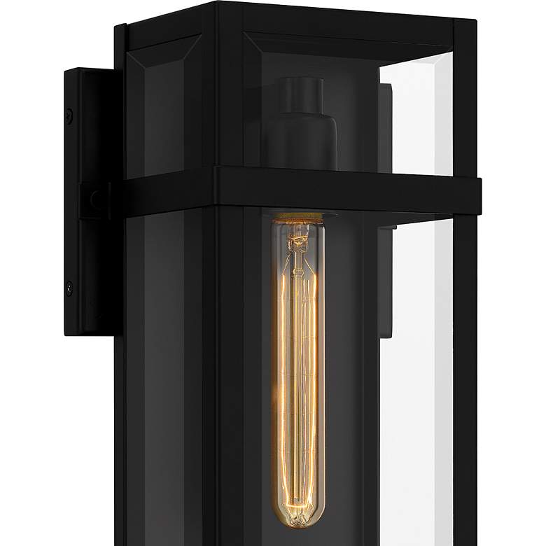 Image 7 Vanessa 18" High Matte Black Outdoor Lantern Wall Light more views