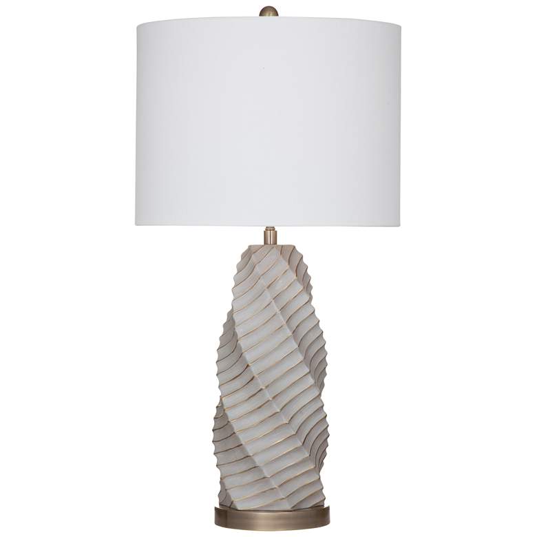 Image 1 Vanessa 29" High Gray And Antique Brass Table Lamp