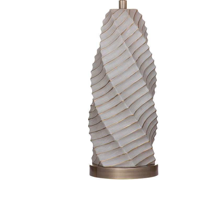 Image 2 Vanessa 29" High Gray And Antique Brass Table Lamp more views