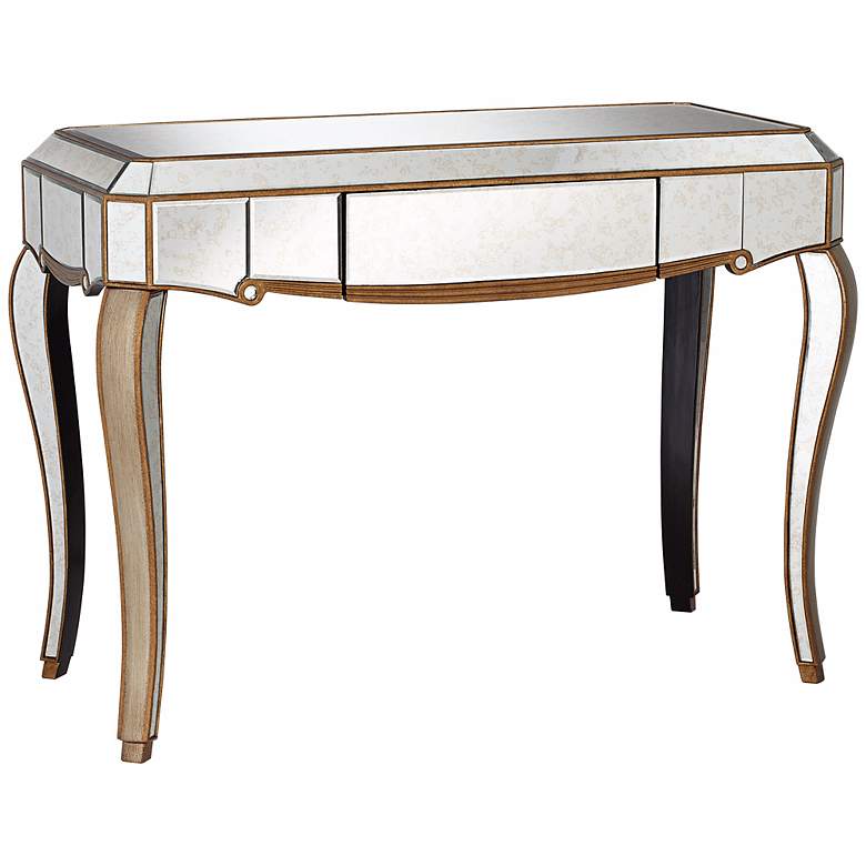 Image 1 Vanessa Antique Gold Mirrored Console Table
