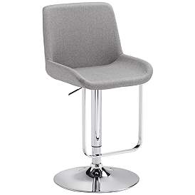 Image3 of Vanguard Gray Adjustable Barstool with Hanging Footrest