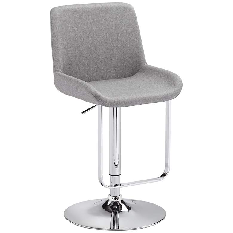 Image 3 Vanguard Gray Adjustable Barstool with Hanging Footrest