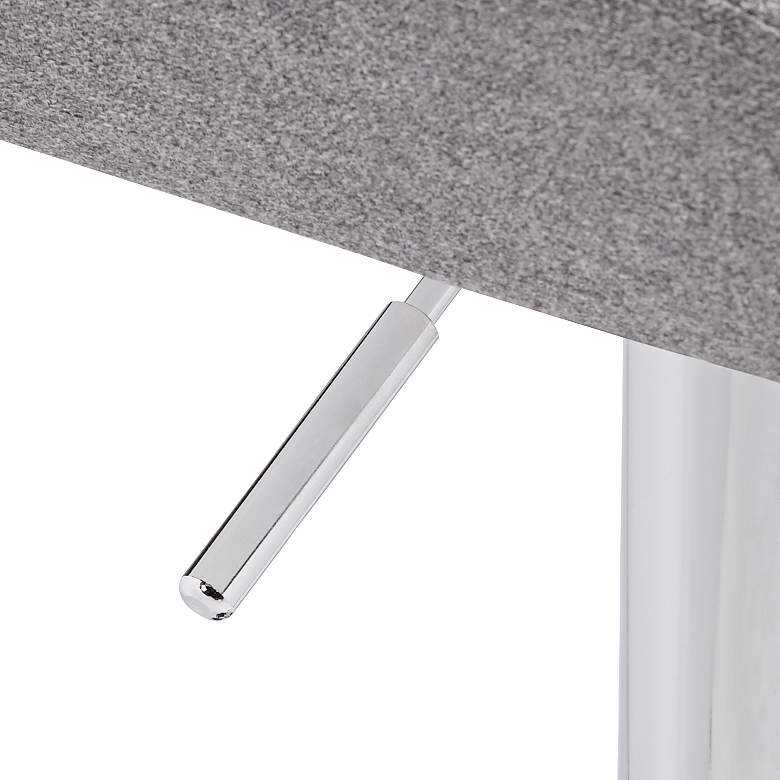Image 6 Vanguard Gray Adjustable Barstool with Hanging Footrest more views