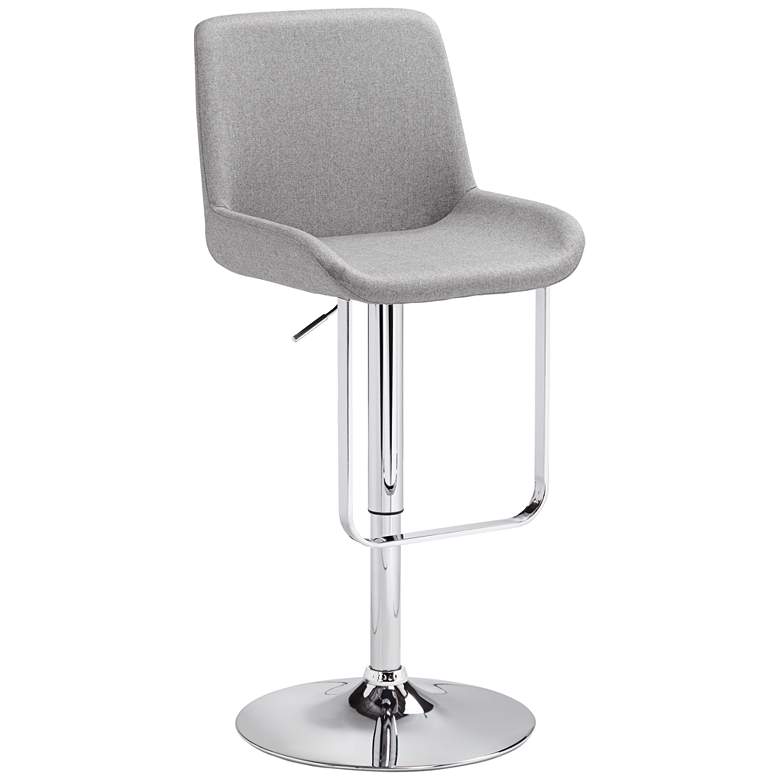 Image 7 Vanguard Gray Adjustable Barstool with Hanging Footrest more views
