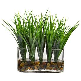 Image1 of Vanilla Grass Artificial Plant in Oval Vase