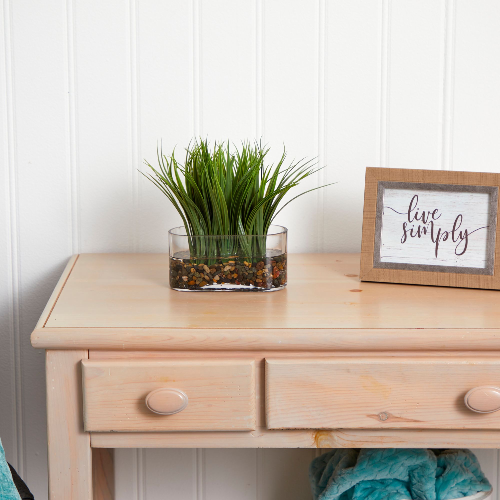 Image 3 Vanilla Grass Artificial Plant in Oval Vase more views