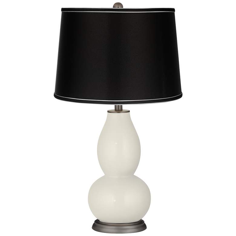 Image 1 Vanilla Metallic - Satin Black Shade Double Gourd Lamp