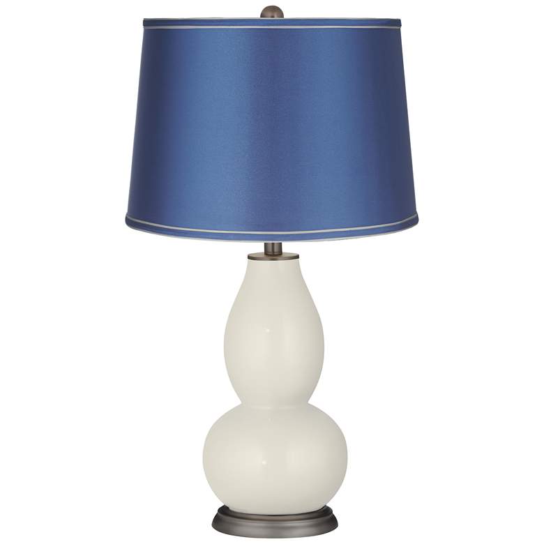 Image 1 Vanilla Metallic - Satin Blue Shade Double Gourd Lamp