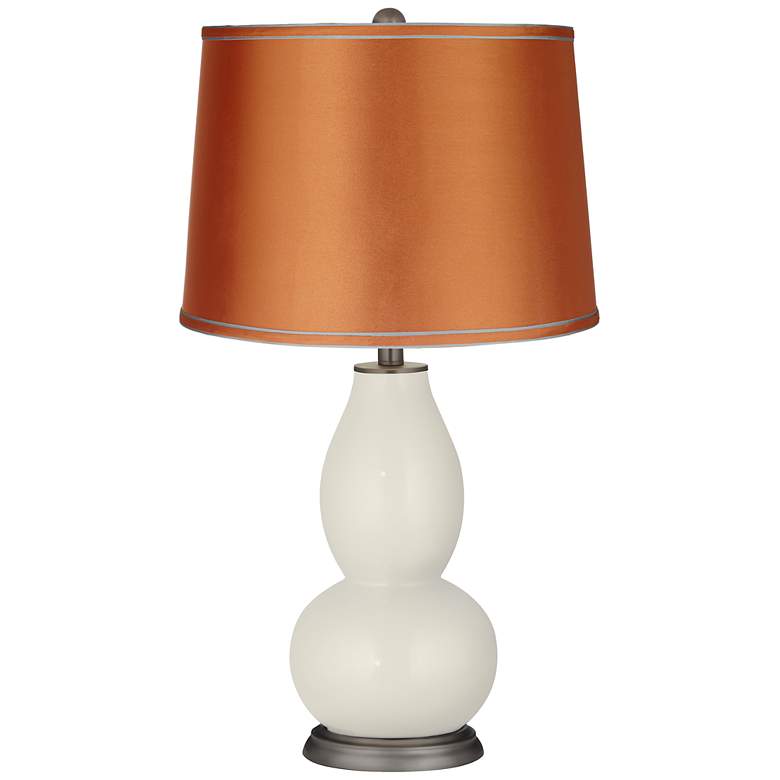 Image 1 Vanilla Metallic - Satin Orange Shade Double Gourd Lamp