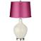 Vanilla Metallic - Satin Pink Shade Ovo Table Lamp