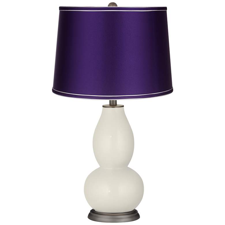 Image 1 Vanilla Metallic - Satin Purple Shade Double Gourd Lamp