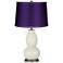 Vanilla Metallic - Satin Purple Shade Double Gourd Lamp