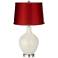 Vanilla Metallic - Satin Red Shade Ovo Table Lamp