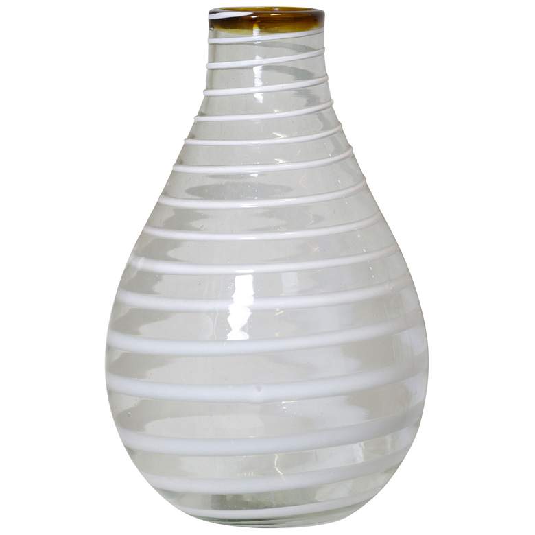 Image 1 Vanilla Swirl 18" High Glass Drop Vase