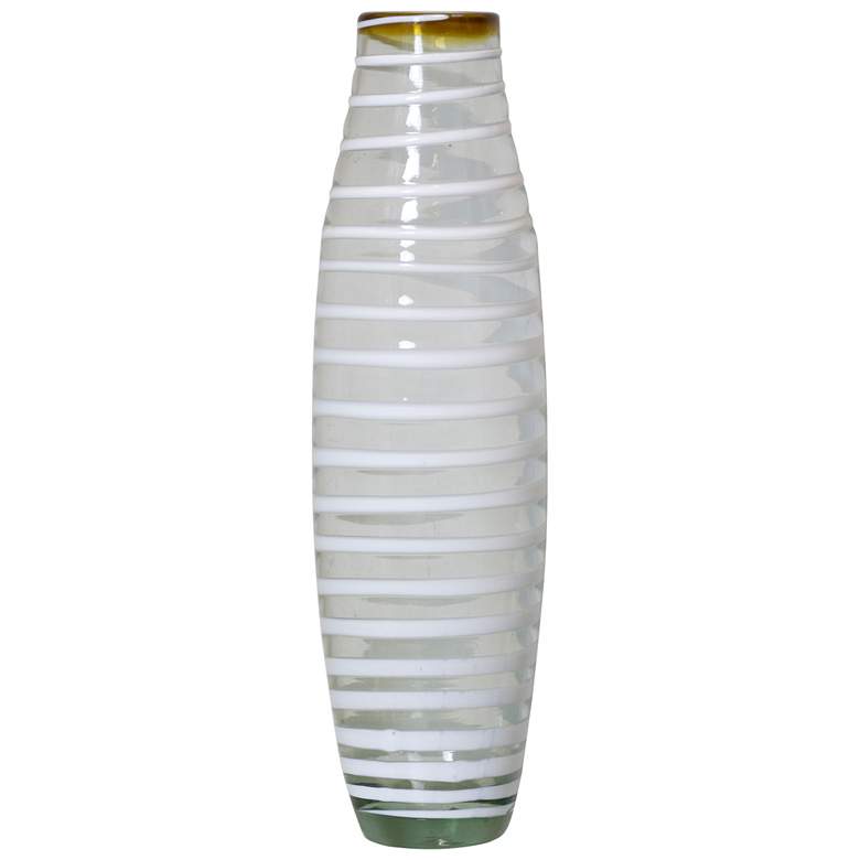 Image 1 Vanilla Swirl 23.5" High Glass Drop Vase