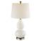 Vanilla White Double Gourd Ceramic Table Lamp
