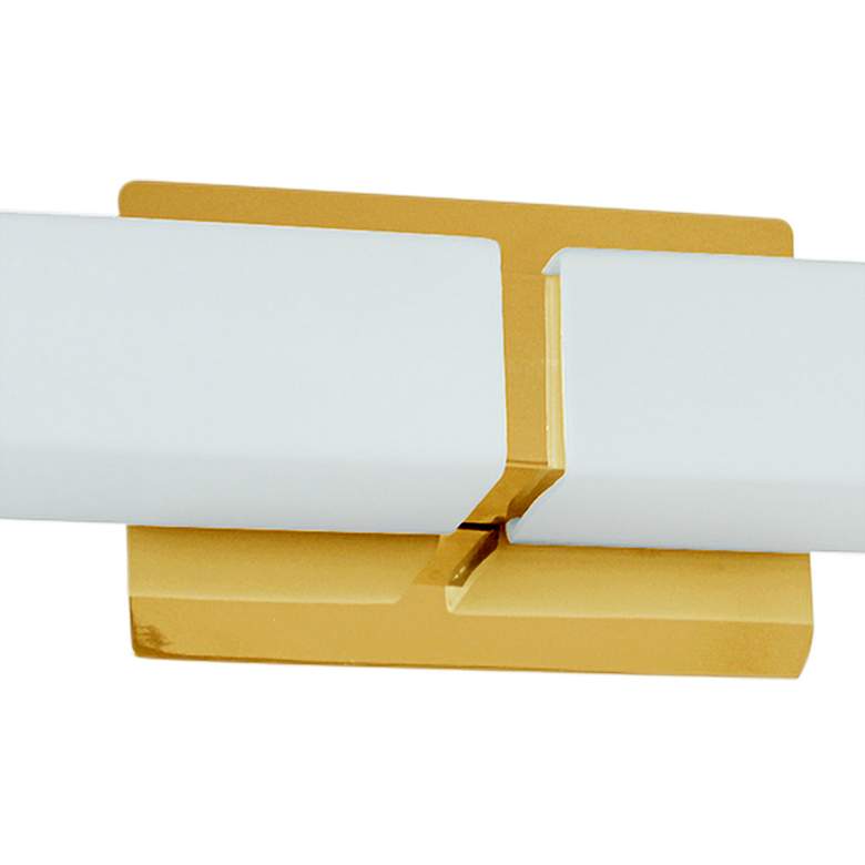 Image 2 Vanity 39" Wide High Aged Brass LED Bath Bar more views