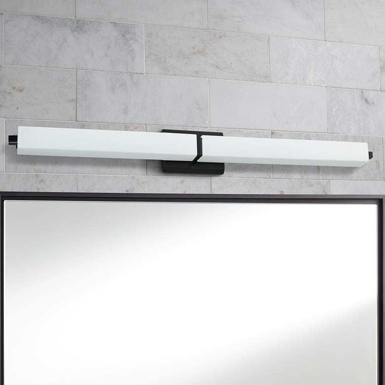 Image 1 Vanity 39 inch Wide High Matte Black LED Bath Bar