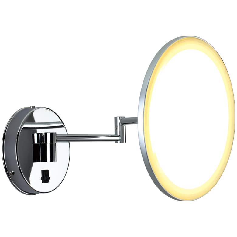 Image 1 Vanity Mirror 15.8" Chrome/Brushed Aluminum Wall Mount