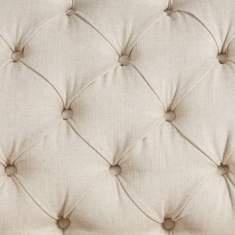 Image 4 Vanna 90 1/2" Wide Brussel Linen Tufted Sofa with Pillows more views