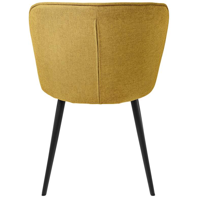 Image 6 Vannus 23" Wide Mustard Fabric Round Modern Dining Chairs Set of 2 more views