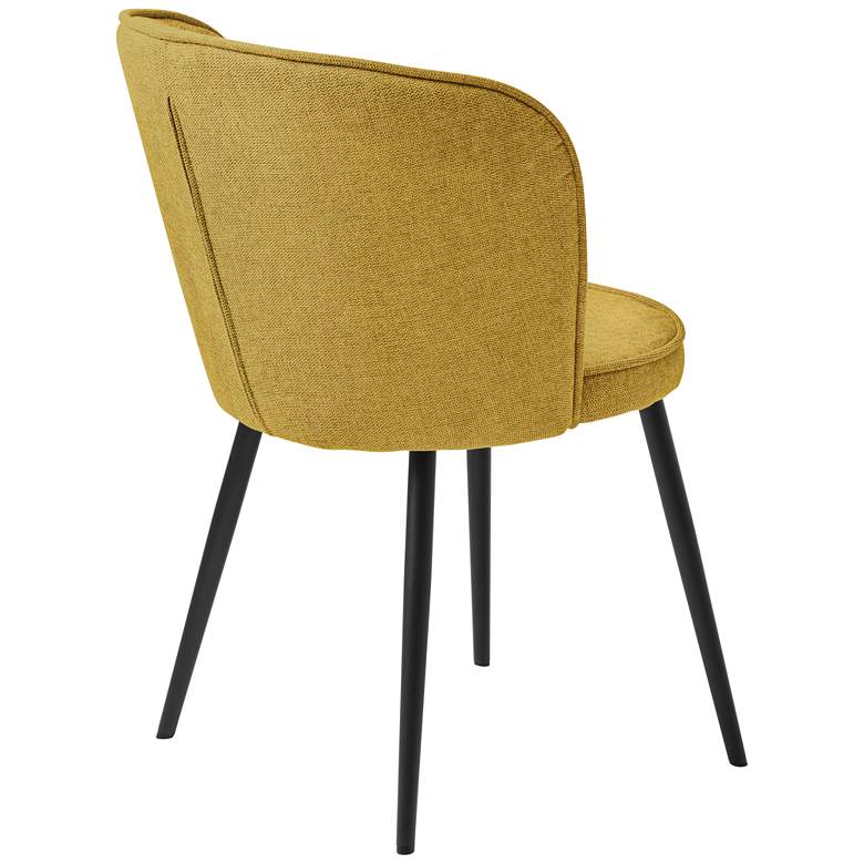 Image 5 Vannus Mustard Fabric Round Dining Chairs Set of 2 more views