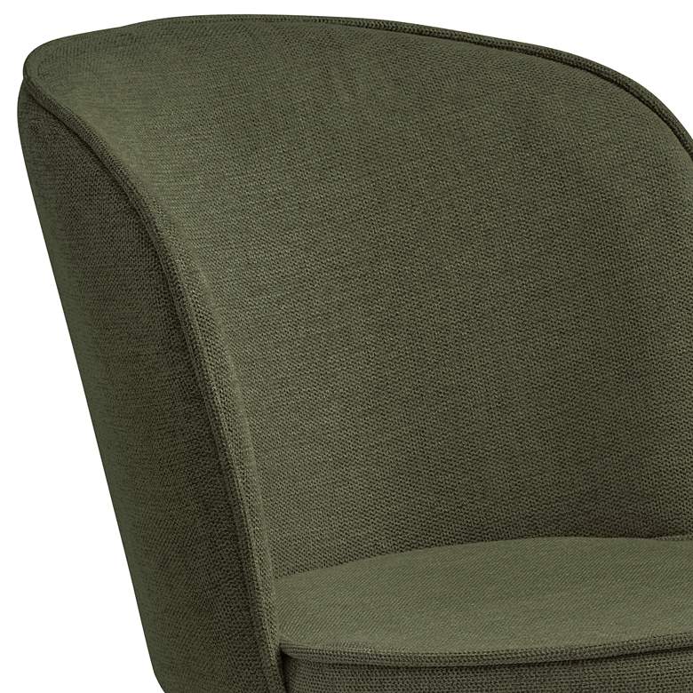 Image 2 Vannus Olive Green Fabric Round Dining Chairs Set of 2 more views