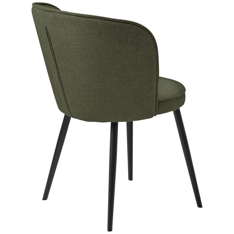Image 5 Vannus Olive Green Fabric Round Dining Chairs Set of 2 more views