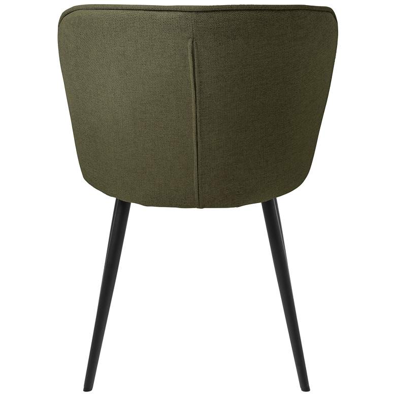 Image 6 Vannus Olive Green Fabric Round Dining Chairs Set of 2 more views