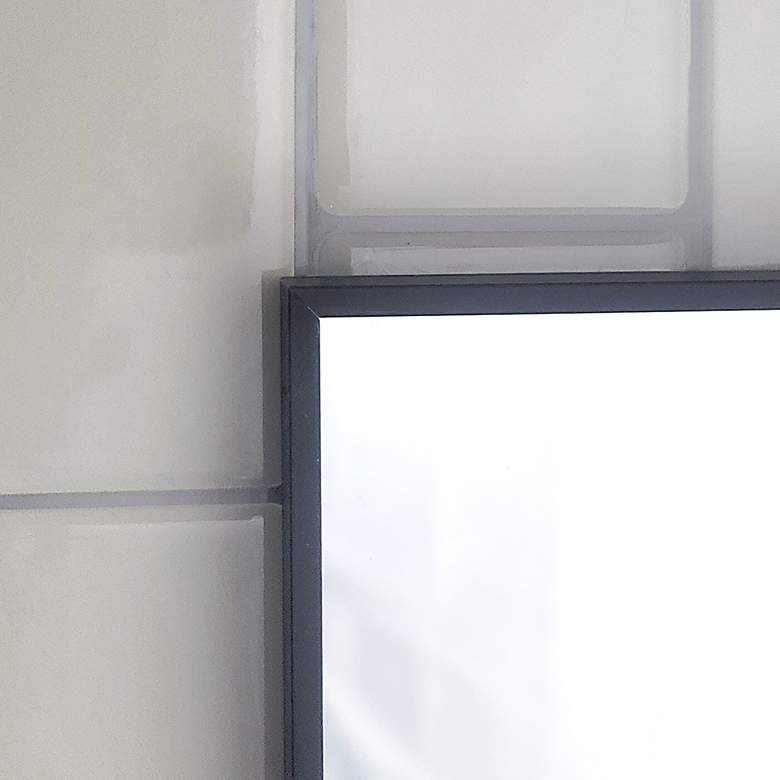 Image 4 Vanta XL Matte Black 39 1/2 inch x 29 1/2 inch Framed Wall Mirror more views