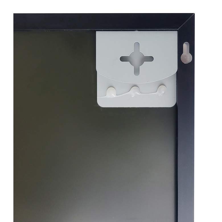 Image 5 Vanta XL Matte Black 39 1/2" x 29 1/2" Framed Wall Mirror more views