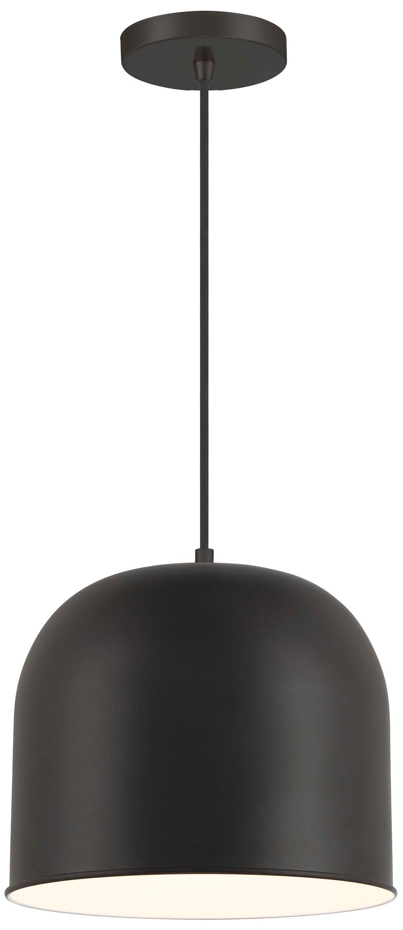 Thumbnail1 of Vantage 1-Light Black Pendant with Black Metal Shade