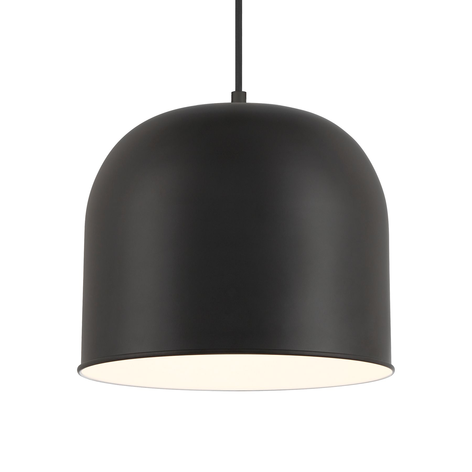 Thumbnail2 of Vantage 1-Light Black Pendant with Black Metal Shade more views