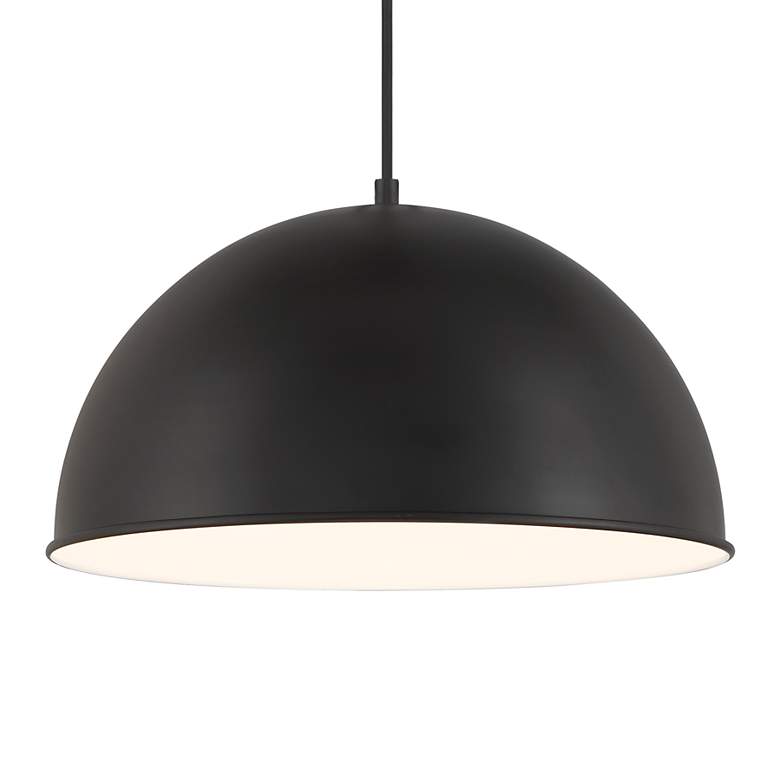 Image 2 Vantage 1-Light Black Pendant with Black Metal Shade more views