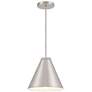 Vantage  1-Light Brushed Nickel Pendant with Brushed Nickel Metal Shade