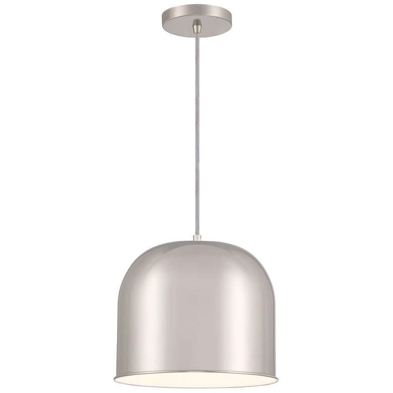 Image 1 Vantage 1-Light Brushed Nickel Pendant with Brushed Nickel Metal Shade